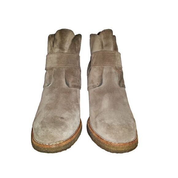 UGG Australia Crepe Boots Women Sz 9 Block Heel Suede Buckle Winter Boho - Picture 3 of 9